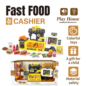 Jouets Lucky, caisse enregistreuse pour enfants, nouvelle commande de nourriture, comptoir de commande, machine à café, stand de hamburgers, fast-food, caisse enregistreuse - Product Image 4