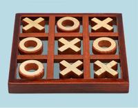 Jouets montessori en bois, classique Tic-Tac-Toe Puzzle Jeu de société Noughts and Crosses Jeu Meilleur pour les enfants Casse-tête Puzzle