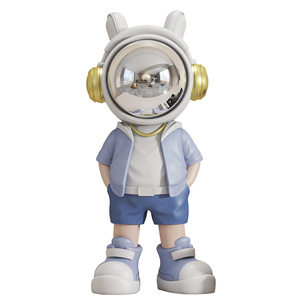 Astronaut Desktop Decorations 4Pcs <b>Lighted</b> Contemporary Design For Home Office Desk Supplies - Product Image 5