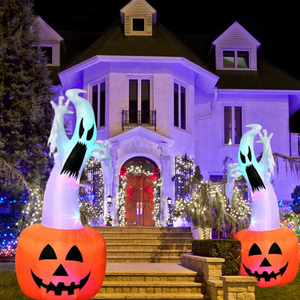 2024 nóng bán Inflatable mô hình không khí Halloween trang trí ngoài trời bí ngô ma và yêu tinh - Product Image 4