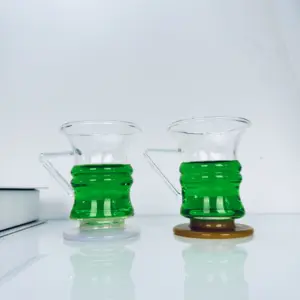 europäischer stil großhandel individuelles logo transparentes kreatives glas saft trinken einzelbecher