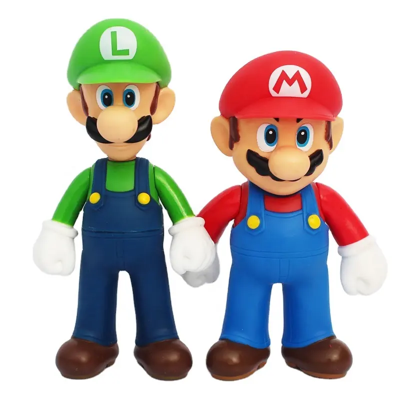 Figuras de acción de Super Mario Bros, figuras de acción de PVC de Koopa, Daisy, Yoshi, Wario, de plástico, venta al por mayor