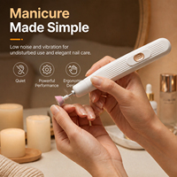 Kit de lime à ongles électrique avec lame incurvée, perceuse à ongles rechargeable pour l'entretien des ongles en acrylique et en gel