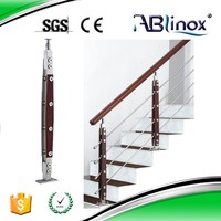 Accessoires de garde-corps en acier inoxydable ABLinox raccords extérieurs en métal rampe d'escalier en fer forgé main courante poteau de clôture en métal