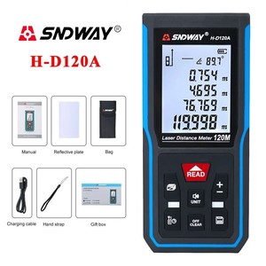 Medidor Láser Serie SNDWAY, Telémetro, Cinta Métrica, Telémetro Digital Profesional - Product Image 1