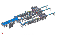 Machine d'emballage horizontale automatique RHZRL430 pour l'emballage en flow pack de produits alimentaires, savon, pain, bonbons, chocolat, certifiée CE