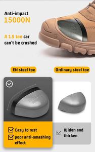 JIANKUN Chaussures de sécurité unisexes à bout en acier pour hommes, chaussures de travail anti-écrasement anti-crevaison, semelle intermédiaire, soudeur anti-brûlure, chaussures de sécurité pour hommes - Product Image 5