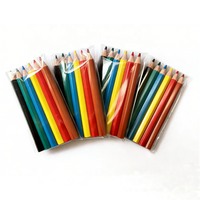 Crayons de couleur certifiés EN71, économiques, mine de 2,6 mm, 3,5 pouces, 6 couleurs, mini-set de dessin artistique, modèle Lapis Cores pour enfants