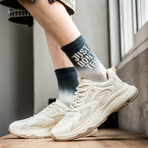 Autumn Fashion Trend Breathable Mesh Casual <b>Shoes</b> Men Thick Sole <b>Height</b> <b>Increasing</b> Soft Sole Sports White Women Couple Style Dad - Product Image 4