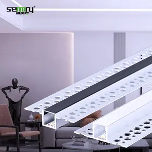 Für Decken Alu-Profil-Kanal eingebrochene architektonische Trockenwand-Gips einseitiger Putz in LED-Aluminium