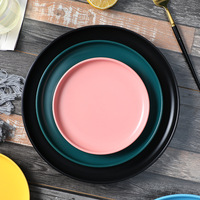 Assiettes en céramique jetables multicolores personnalisées pour le dîner Salade Dessert Apéritif Snacks Tea Party Design moderne Style Antique