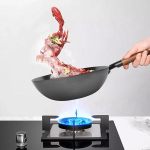 Nouvelle <span class=keywords><strong>Poele</strong></span> a Frire En Fonte De 30cm Sans Revetement, Epaisseur 3 - 4mm, Manche En Bois, Pour La Salle a Manger - Product Image 2