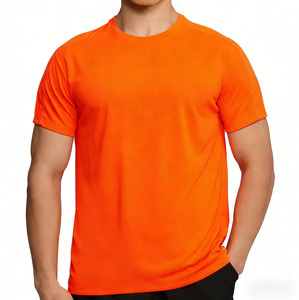 Camiseta Casual de Alta Calidad para Hombre, 100% Poliéster, Diseño Sólido, Secado Rápido, Transpirable, Manga Corta - Product Image 4