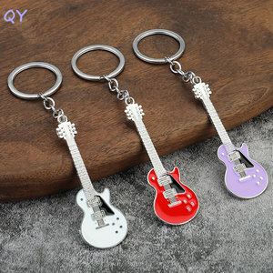 Porte-clés Guitare Électrique Miniature QY en Émail, Pendentif Instrument de Musique en Métal, Souvenir, Petit Cadeau, Vente en Gros - Product Image 2
