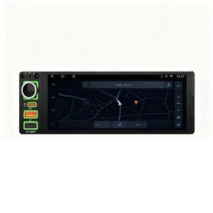 Lecteur MP5 pour voiture à un seul DIN avec écran rétractable, CarPlay et Android Auto sans fil, Bluetooth, radio FM, Wi-Fi intégré pour voitures universelles - Product Image 1