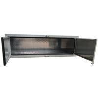 Boîte à outils de camion de dessous de caisse en aluminium de bande de roulement de diamant de double porte de produits d'autoroute avec Camlock