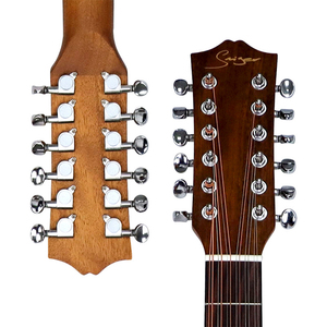 12 <b>String</b> Acoustic Guitar Spruce Plywood Walnut Back and Sides Cutaway Design Matte Musical <b>Instrument</b> - Product Image 2
