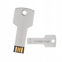 Envío Gratis a India, Memoria USB Metálica con Forma de Llave, 2GB 4GB 8GB 16GB 32GB, Logotipo Personalizado, Pendrive