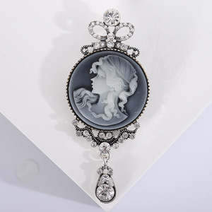 <span class=keywords><strong>Broche</strong></span> <span class=keywords><strong>pendentif</strong></span> vintage en strass, <span class=keywords><strong>broche</strong></span> en alliage pour femmes, <span class=keywords><strong>camée</strong></span> de beauté, <span class=keywords><strong>broche</strong></span> pour mariage, cadeau pour enfants - Product Image 3