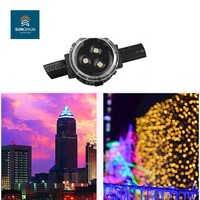 Lumières de Noël permanentes RGBW PC IP68 étanches pour extérieur, points lumineux LED rouge/vert, éclairage de toit, de corniches et de bâtiments