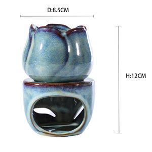 Assemble Flower Design <strong>Tealight</strong> Candle <strong>Holder</strong> and Wax Melter Ceramic Essentian Oil Burner - Product Image 4