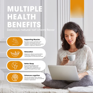 ETRUN ALISA Private Label magnesio glicinato Gummies vitamina D e B6 supporto calmo e supplemento giornaliero per il sonno - Product Image 3