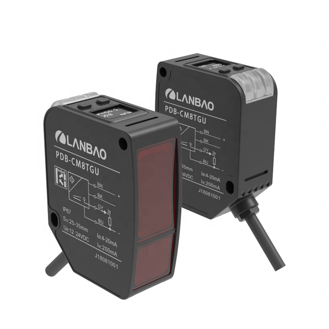 Economical 50mm RS485 Output Digital Display Laser Displacement Sensor 12-24VDC Optical Sensor