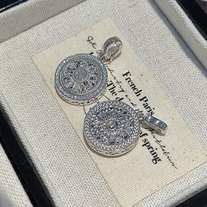 Colgante de Plata de Ley S925 con Diseño de Brújula de los Ocho Tesoros, Diseño de Nicho, Simple y Moderno, Estilo Chino Nuevo, Amuletos de Lujo Ligero - Product Image 5