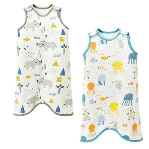 Venta al por mayor de pijamas finos de una pieza para bebé, edredón a prueba de golpes para bebé, chaleco de algodón puro, saco de dormir para niños - Product Image 5