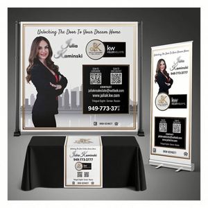 Roll-up portable pour événements, présentoir publicitaire professionnel, signalétique personnalisée imprimée pour salons professionnels et marchés - Product Image 1