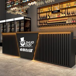 Mostrador de recepción de madera negra, cajero, restaurantes, recepción de Hotel, Bar, Club nocturno, sala de billar, salón de belleza, escritorio de oficina a la venta - Product Image 2