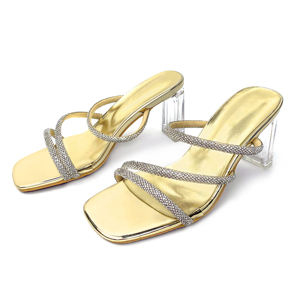 Cinturón transparente con diamantes de imitación para mujer, diseño personalizado, zapatos de tacón exquisitos y cómodos de moda china de lujo para mujer - Product Image 3