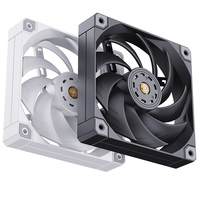 Ventilateur de boîtier PC SNOWMAN AS120-FDB-BK 120mm Noir, Débit d'air élevé 90.5CFM, Roulement FDB, PWM 4 broches, Vente en gros