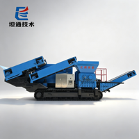 Déchiqueteuse mobile robuste de 220 kW à moteur, autopropulsée, à double arbre, pour la déchiquetage de ferraille, haute productivité, pour acier usagé