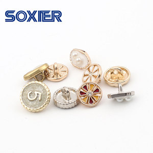 Bán buôn tùy chỉnh <span class=keywords><strong>Rhinestone</strong></span> Inlay kim loại Matte men chân may nút cho hàng may mặc - Product Image 5