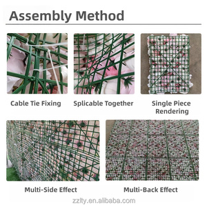 ZZLTY Parete Floreale Artificiale All'Ingrosso per Sfondi Matrimoniali, Decorazione Murale con Ortensie, Margherite e Rose - Product Image 4