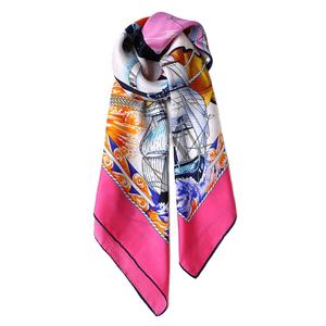 Logo personalizzato Design Design quadrato di pura seta sciarpa stampata 90*90cm Bandana di seta stampata a doppia faccia <span class=keywords><strong>per</strong></span> le <span class=keywords><strong>donne</strong></span> - Product Image 1