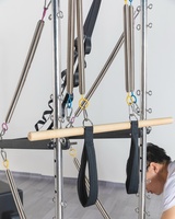 LUMINE Reformer de Pilates portable en aluminium durable, demi-trapèze, multifonctionnel, idéal pour le yoga, l'entraînement de force et les étirements