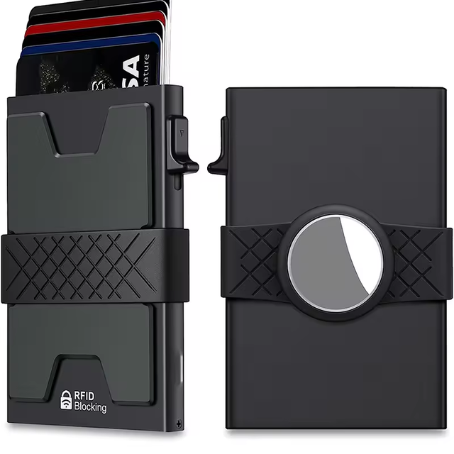 New Aluminum Card Holder Smart Wallet with GPS Tracking Function Card Wallet Money Clip for Men
