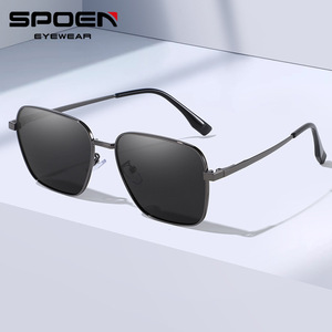 SPOEN Men <b>Square</b> Polarized <b>Sunglasses</b> UV400 Full Rim Fashion Driving Eyewear - Product Image 1
