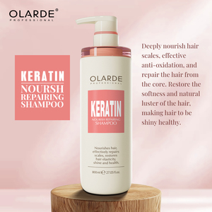 Hidratante profesional Eliminar <span class=keywords><strong>Frizz</strong></span> Split End Brillante Suave Suavizar Mejorar la elasticidad Nutritiva Reparación Keratina Champú - Product Image 1