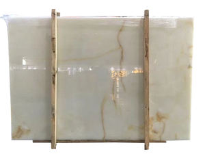 Duvar dekorasyon için arkadan aydınlatmalı doğal taş ipek beyaz oniks döşeme beyaz oniks taş tezgah - Product Image 5