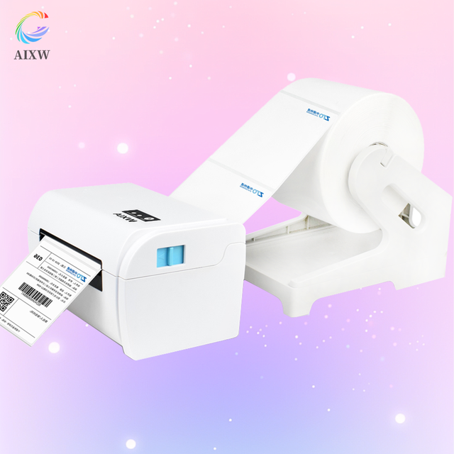 AIXW 110mm 4 Inch Thermal Label Printer Bar Code Label Maker with Stand Connects to IOS Android Systems in Stock