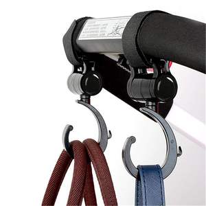 Paquete de 2 ganchos de metal <span class=keywords><strong>para</strong></span> cochecito, accesorios <span class=keywords><strong>para</strong></span> habitación de niños <span class=keywords><strong>para</strong></span> mamás <span class=keywords><strong>para</strong></span> acampar <span class=keywords><strong>y</strong></span> vacaciones de bebés nuevos - Product Image 2