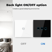 UE/Reino Unido 1/2/3 Gang Wifi controlador Interruptor táctil inteligente cóncavo pared luz interruptor Tuya Smart Life interruptor inalámbrico