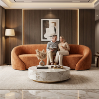 Italienisches Minimalistisches Wohnzimmer-Sofa Wahl von Größen und Stoffen. Vakuumverpackte Wohnzimmermöbel