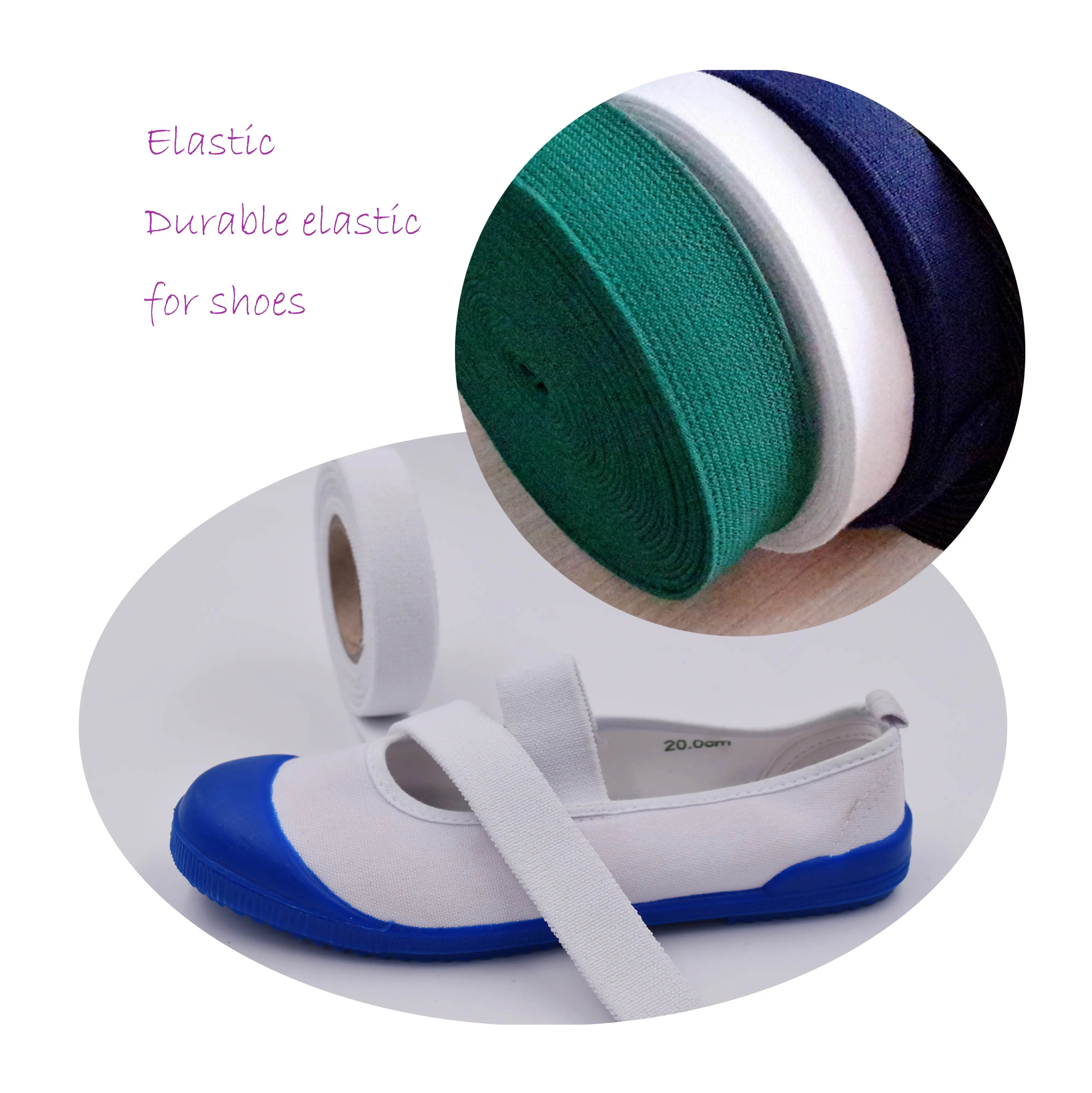 Nachhaltiges schweres dickeres elastisches Gurtband für Kleidungs stücke Schuhe Gummiband Mode accessoires Gurte