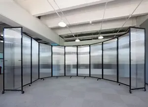 Hochwertige Aluminium Glas Raumteiler Büro Trennwand Panel Büro Trennwand Material mobile Glas Trennwände