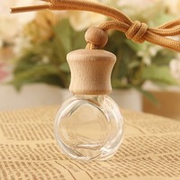 Diffuseur d'huiles essentielles suspendu en verre rechargeable de 10 ml, vide, pour voiture, parfum, aromathérapie