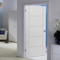 Porte en bois blanc mouluré creux, fabriquée en Chine